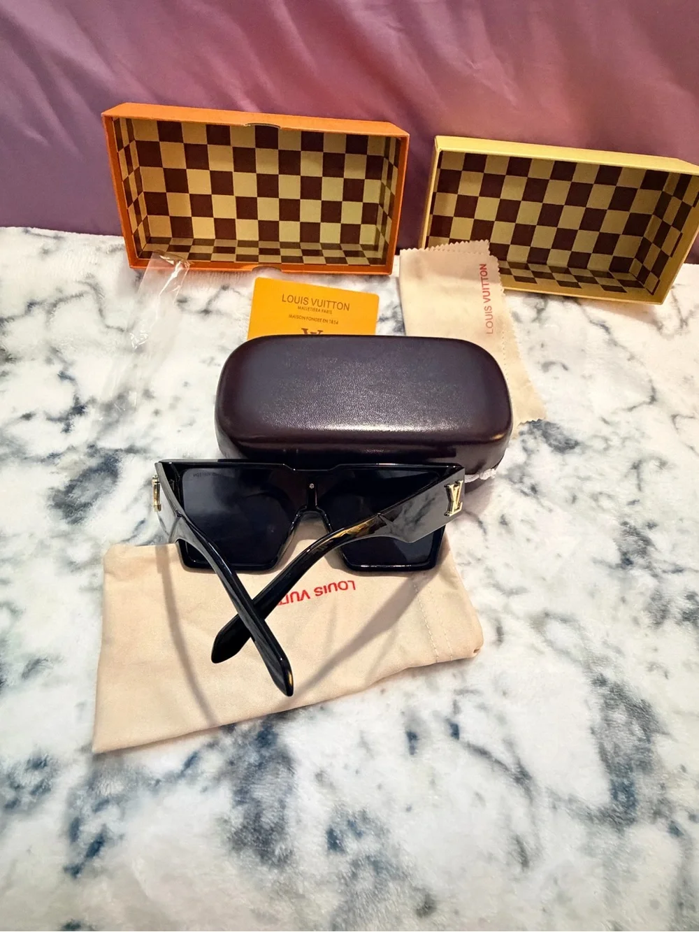 Louis Vuitton Black Oversized Square Sunglasses